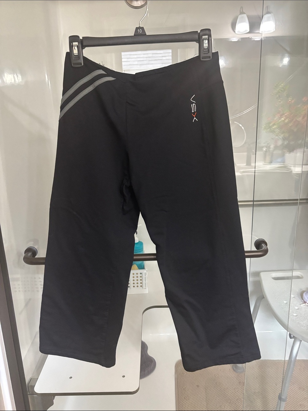 VSX Black Athletic Crop Leggings with Reflective Logo
